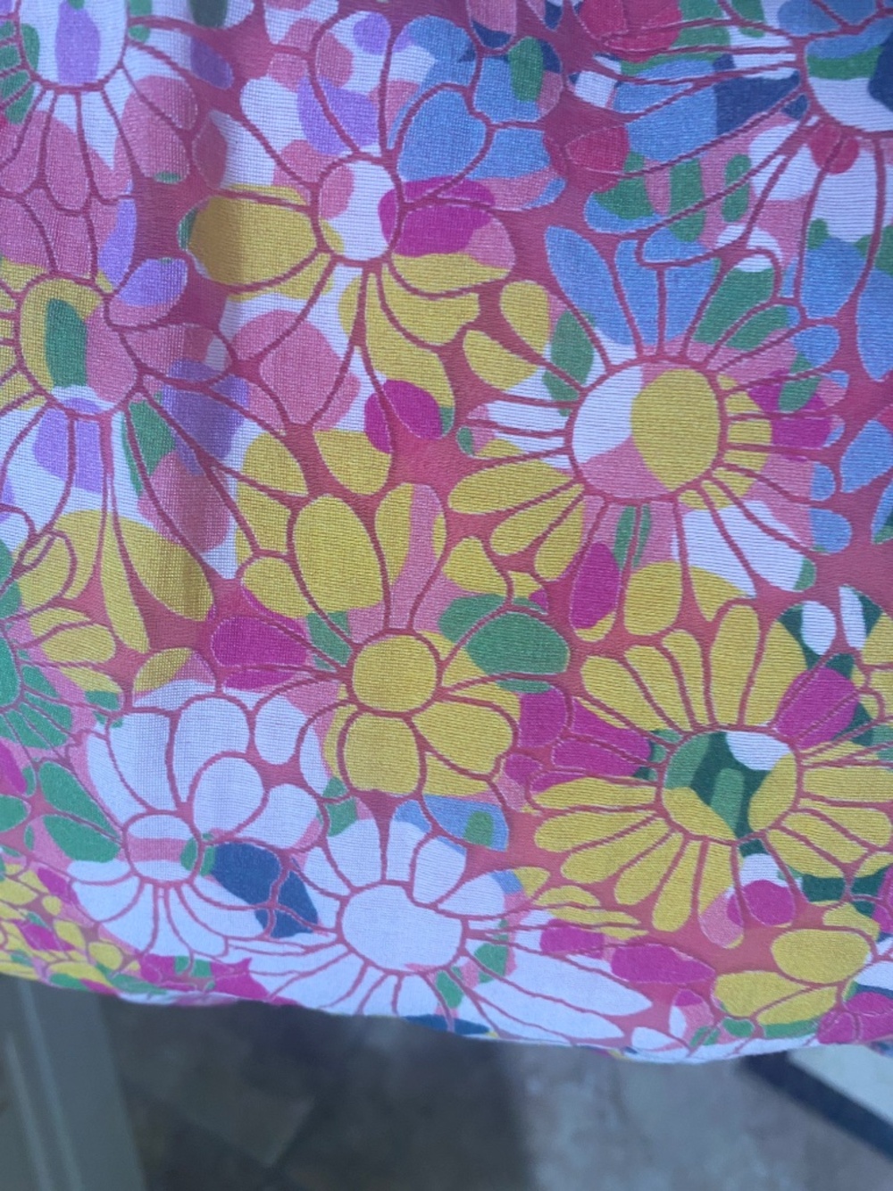 Kate Spade Sleeveless V-Neck Floral Medley Burnout Fit & Flare Midi Dress Sz 8 - Picture 6 of 7